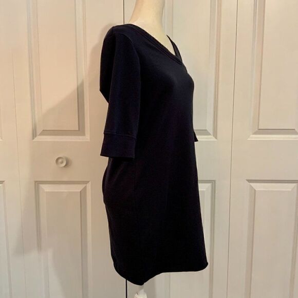 Sundays Navy Blue Single Cold Shoulder Knit Super Soft Dress Medium - Picture 4 of 10